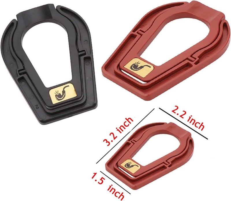 VOVCAMLS 5 Pcs Pipe Stand Holder Set, Foldable Pipe Stand Rack Holder Kit (1*Metal Stand, 4* Plastic Stands) - Image 3